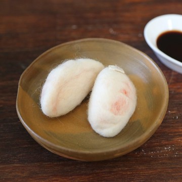 手工羊毛氈・食物系列・蝦餃