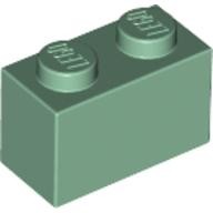 基本磚 1x2 沙綠色 3004