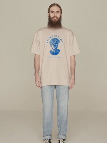 Statue Short Sleeve T-shirt - Beige