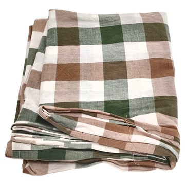 床墊套 + 枕套組  186 x 150cm  棕綠色