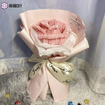 懶貓手作🌷 創意手作成品免做扭扭棒成品花朵玫瑰花浪漫生日花束精緻成品禮物 手作花束 手作材料包 交換禮物