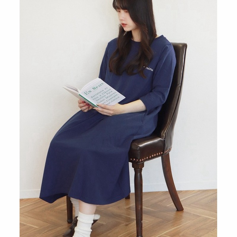 ルームウェア パジャマ カップ付き ロゴプリント 7分袖ワンピース パジャマ 通販 Lineポイント最大0 5 Get Lineショッピング