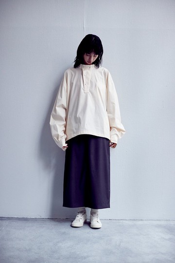 雙脣口袋窄長裙