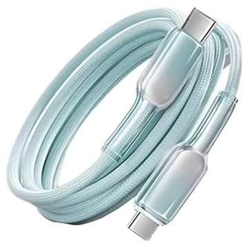 小麥購物 Type-C系列 65w Type-C-Type-C冰晶漸變快充數據線 L1366  1個  1m  薄荷綠