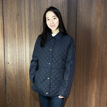 美國百分百【全新真品】Ralph Lauren 鋪棉外套 女款 RL 防寒 保暖 logo 翻領夾克 黑色 CQ28