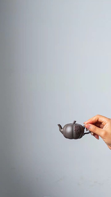 送禮紫砂壺茶壺小南瓜 篆刻款  极品青灰料 全手工制作 65CC高端