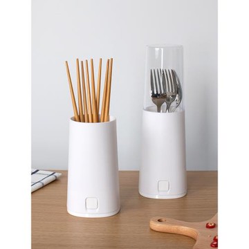 日本瀝水筷子筒筷子盒家用簡約筷籠有蓋防塵餐具勺子收納盒筷子籠