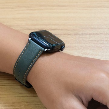 Torrii Apple Watch 錶帶 LUNA 真皮系列 - 森林綠