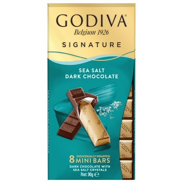 [家速配]GODIVA迷你黑巧克力棒-海鹽