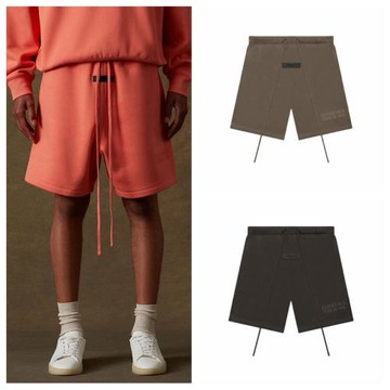 過驗正版品鑒FOG復線Essentials高街植絨字母五分褲男女寬松短褲