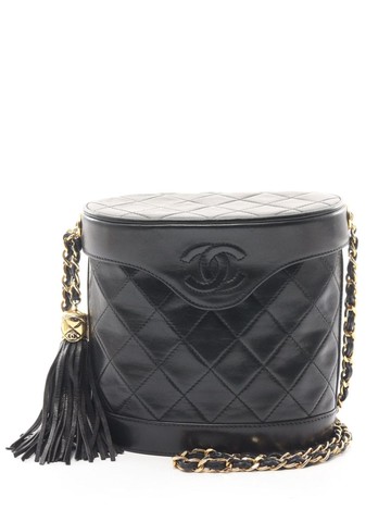 CHANEL Pre-Owned - 1989-1991 CC diamond-quilted shoulder bag - women - Lambskin - One Size - Black