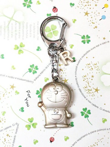 【震撼精品百貨】Doraemon 哆啦A夢 Doraemon鑰匙鎖圈-英文字母Ｒ#10723 震撼日式精品百貨