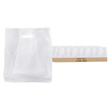 PE透明素面塑膠提袋  100個  透明