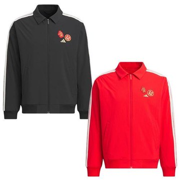 Adidas 外套 男裝 防潑水 抓絨 CNY 馬年 黑/紅【運動世界】KE4057/KE4059