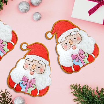 【刺繡布貼】Q毛鬍子聖誕老人