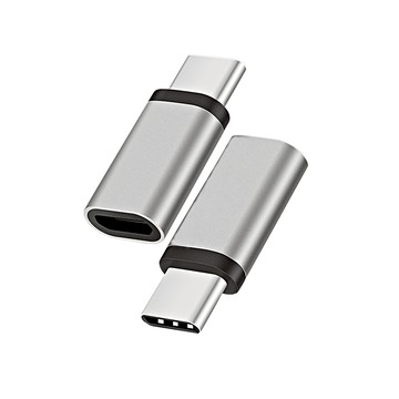 【2入組】AdpE Type-C to Micro USB2.0 AF轉接頭-銀色