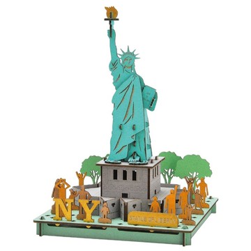 PUSU PUSU 3D立體紙模型 美國自由女神像 DIY拼裝模型  1個  150片
