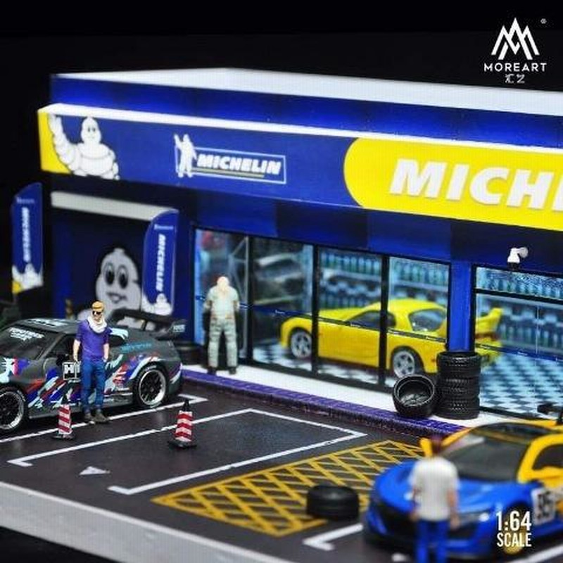 新品 MoreArt 1/64 Michelin ミシュラン ショールーム