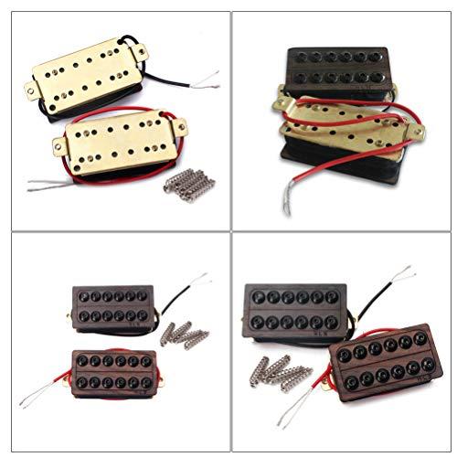 Milisten pcs Electric Guitar Pickup Humbucker Rosewood Bridge Pickup Neck Pickup Electric Guitar Replacement Parts