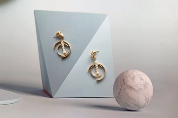 【母親節禮盒】淡水珍珠水晶925純銀耳環耳夾