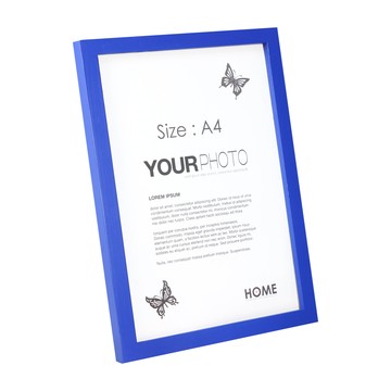 WA. WALL ART 北歐簡約實木相框 A4 配白色黏土和掛勾配件  23.5 x 32.3cm  藍色  1個