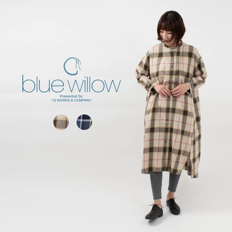 Blue Willow ブルーウィロー コットンリネンツイル チェック羽織りワンピース 021fp ナチュラルファッション ナチュラル服 40代 50代 大人コーデ 通販 Lineポイント最大0 5 Get Lineショッピング