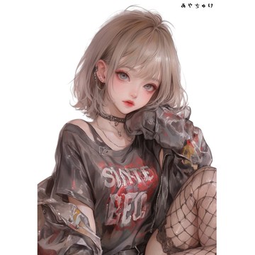 【10月新品5】07-094-0192 人物貼紙 輕龐克女孩