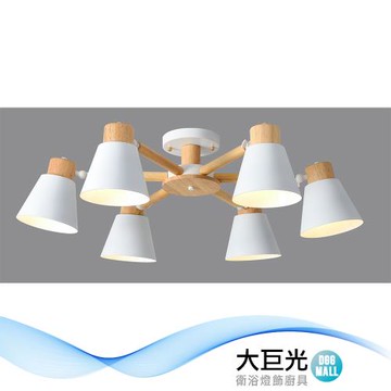 【大巨光】現代風 E27x6 半吸頂燈_大(BM-50161)