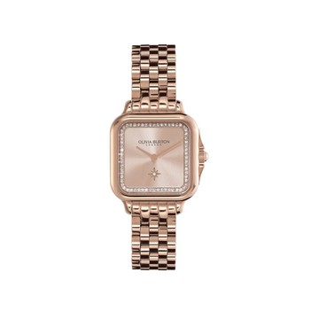 CLASSIC方形不鏽鋼女錶-粉