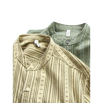 文藝復古巴洛克名族風立領燈芯絨襯衫日系純棉寬松休閑長袖襯衣潮