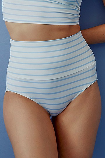 Slimmer 小蠻腰褲 輕塑身泳褲 (藍白條紋)