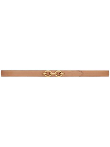 Saint Laurent - buckle-fastening leather belt - women - CALFSKIN/Brass - 90 - Neutrals
