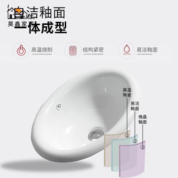 工廠直銷 免運 陶瓷洗手盆 洗臉盆 浴室盆 浴室櫃 臺中盆半嵌入式洗臉盆橢圓形臺中盆方形臺中盆洗手盆臺下盆洗面盆全館八折 店長推薦 h5616