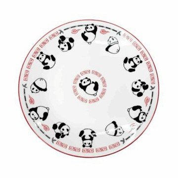 日本shinacasa-中華風開心貓熊- 盤子 L(1入)
