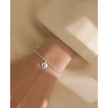 【秒殺款- 愛心手鍊 】s925純銀手鍊 純銀飾品 韓國飾品 手鍊