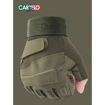 卡帝樂鱷魚半指戰術手套男夏季戶外騎行運動訓練手套健身露指防滑