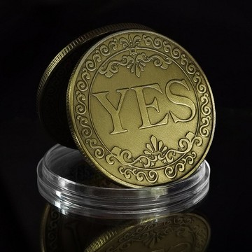 【月光銀版YES NO】決策幣好運氣幸運幣 日月光華游戲道具 硬幣