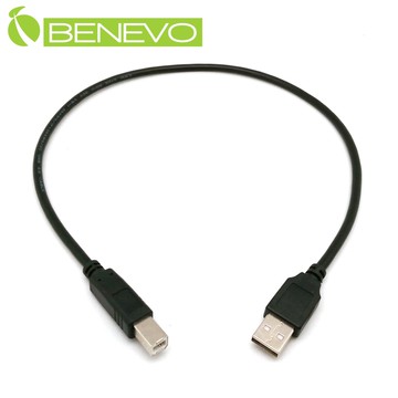BENEVO 50cm USB2.0 A公-B公 高隔離連接線