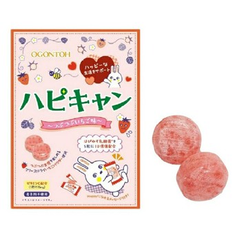 【江戶物語】Ogontoh 伯克露 草莓風味糖 60g 硬糖 草莓 乳酸菌糖 黃金糖 Happy Candy 日本進口