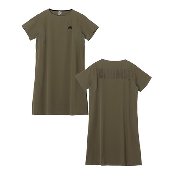 CHUMS Airtrail Stretch CHUMS One-Piece 女 短袖洋裝 卡其綠 CH181353M022