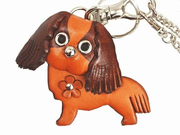 騎士查理王小獵犬 大型吊飾 真皮包包吊飾 真皮鑰匙圈 手工製作 VANCA