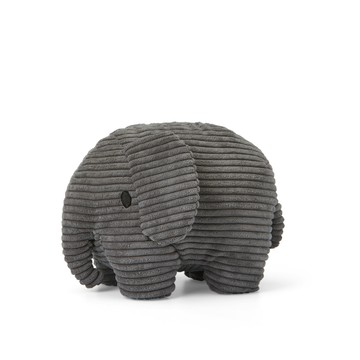 BON TON TOYS Elephant小象ECO燈芯絨填充玩偶-灰 23cm