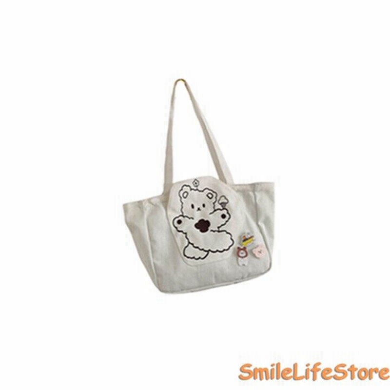 キャンパスバッグ 大学生 高校生 女子 通学 可愛い プリント柄 24x33cm ノートパソコン ファイル可 ファスナー付き 手提げ 通販 Lineポイント最大0 5 Get Lineショッピング