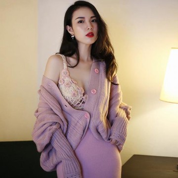 白蕊秋vintage昭和風-針織蝙蝠袖開衫寬松長袖毛衣外套2025秋款女