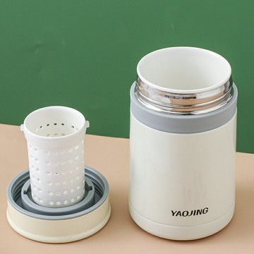 陶瓷內膽多功能保溫杯辦公室食物罐早餐杯粥杯燜燒杯簡約輕巧