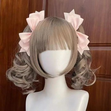 【蜜糖の髮飾】臺灣出貨可愛髮夾雙馬尾對夾立體蝴蝶結側邊夾日系蘿莉萌新娘lolita頭飾