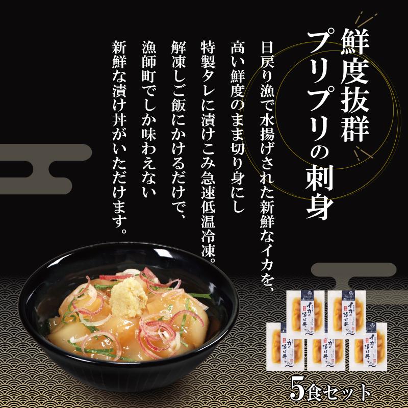 海鮮丼 セット 海鮮丼の具 5袋詰合せ 国産 ギフト イカの醤油漬け丼 イカ 烏賊 高知 漬け魚 海鮮茶漬け お茶漬け 送料無料 贈答 送料無料 お祝い お歳暮