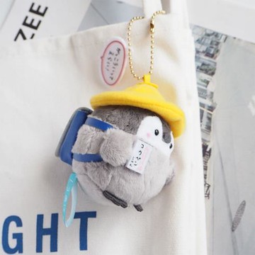 翟瀟聞同款-日系企鵝小公仔書包掛件毛絨玩偶掛飾情侶可愛鑰匙扣
