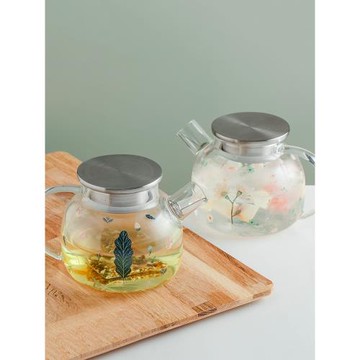 西比爾日式玻璃冷水壺耐熱電陶爐蠟燭加熱下午茶套裝涼白開水壺