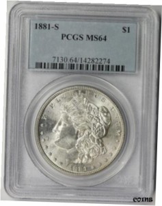 アンティークコイン コイン 金貨 銀貨 Morgan Dollar MS PCGS 1881-S